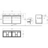 Тумба под двойную раковину GEBERIT RENOVA NR.1 PLAN 869133000 122,5 см